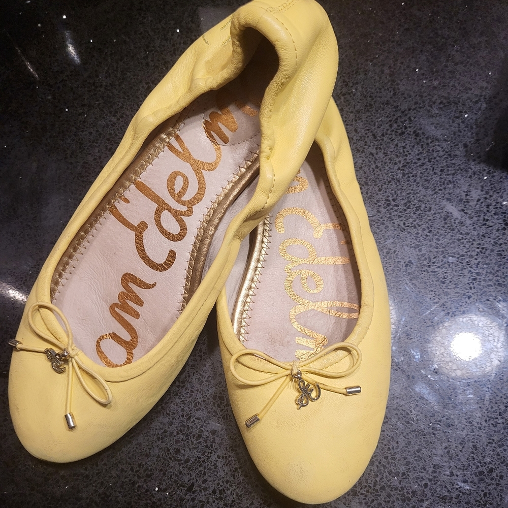 Sam Edelman Yellow Felicia Ballet Flats